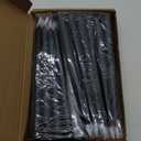 Macarrie 24 Packs Flameless Taper Candles Battery Operated Fake 11 Inch Long Candlelight LED Flameless Candlesticks Flickering Tapered for Christmas Church Prayer New Year Wedding(Black)