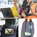 SEYMAC stock Case for Samsung Galaxy Tab A11+ Plus/A9+ Plus 11'', Full-Body Drop Protection Case with Screen Protector Pencil Holder [360 Rotating Hand Strap] &Stand - Black