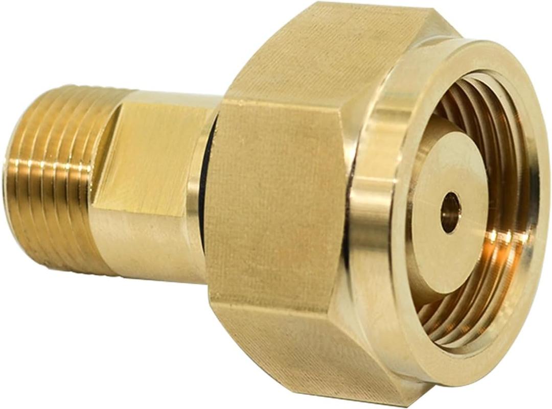 CGA-520 B Tank Acetylene to CGA-200 MC, Acetylene Regulator, Acetylene Adapter, Brass