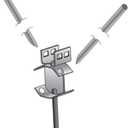 Tie Down Cross Drive Rock Anchor Heavy-Duty 30 Anchor with Swivel Head for Secure Rock Installation 1 in Box