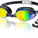 2 x Aegend Flat Lens Swim Goggles, Anti-Fog Swimming Goggles, No Leak Anti-UV Pool Goggles for Adult Men Women Youth