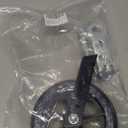 Wheelchair Accessories Caster Assembly with Aluminum Front Fork, Installing 6 Inch Solid Caster. Fit for Front Wheel Installation of Most Manual Wheelchairs and Children's Wheelchairs (Black 1 Ea)