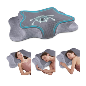 Cervical Neck Pillow for Pain Relief Sleeping, Contour Memory Foam Pillows, Ergonomic Side Sleeper Pillows for Adults, Cooling Orthopedic Neck Support Pillow for Back Stomach Sleepers