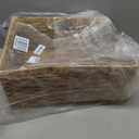 Jumbo Wicker Basket, Rectangular Wicker Baskets for Storage, Water Hyacinth Extra Large Storage Baskets, Shelf Basket with Built-in Handles-1 Pack