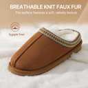 Homitem House Bedroom Slippers for Women Platform Shoes Indoor and Outdoor with Fuzzy Lining Hard Sole Memory Foam Slip on, 9-10