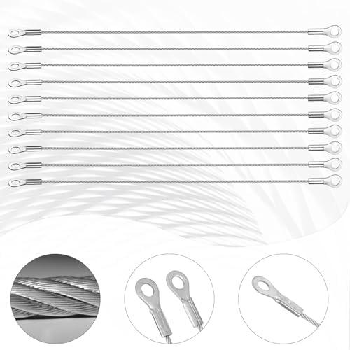 10 Pcs Cabinet Door Restraint Cabinet Hinge Limiter 8 Inch Door Opening Angle Protector Cabinets Doors Cable with Mounting Screws for Limit Doors Swing