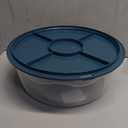 13 Inch Cake Carrier with Locking Lid and Handle, Stylish Big Round Container for Kitchen Storage, BPA Free Stand, Plastic Holder for Transporting, Donuts, Cupcakes, Pies (Navy Blue, Set of 1)