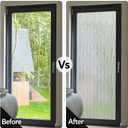 VELIMAX Frosted Window Privacy Film Non Adhesive Window Cling Removable Glass Covering Clear Water Opaque Window Film for Home Anti UV 35.4x78.7 inches