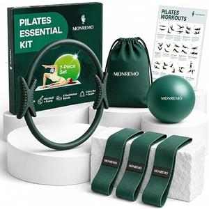 Green Pilates Kit for Women with Ring, Ball & Resistance Bands
Green home Pilates equipment set with 14-inch ring, mini ball, 3 fabric bands, pump, carry bag and workout guide
