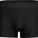 PROTECHDRY - Washable & Reusable Urinary Incontinence Cotton Boxer Brief Underwear for Men (Black, Medium)