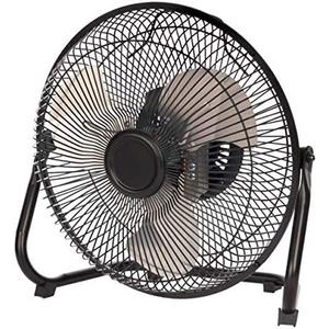 Mainstay 9" Durable Metal High-Velocity Fan with Three-Speed Rotary Switch, Black (1)