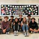 2 x Valentines Bulletin Board Decorations - 120pcs Heart Cutouts Name Tags Valentine's Day Party Supplies Classroom Chalkboard Wall Door Decor