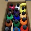 Nicpro 14 Colors Large Bulk Acrylic Paint Set (16.9 oz,500 ml) Rich Art Painting Supplies, Non Toxic for Multi Surface Rock Canvas Wood Ceramic Leather Fabric Craft, for Adult with Color Wheel