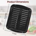 Broiler Pan for Oven 16.75"13" Non-Stick Porcelain Coated 2-Piece Set, Broiling Pan for Oven Safe Up to 500F, Drains Fat, Dishwasher Safe Broiler Pans for Steak, Bacon & Vegetable, 16.75 x 13 x 1.5 inches