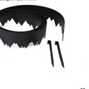 EasyFlex Pound-in Landscape Edging with Anchoring Stakes, 4.5 in. Straight Top Plastic Garden Border, 20 Foot Kit, Black, (3500-20C-3)