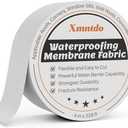 Xmntdo Waterproof Membrane Polyester Fabric 4 Inches x 328 Feet, Anti Fracture Membrane Fabric Sheet, Non-Adhesive - Fixing Leaks & Reinforcing Seams,Cracks,Vents,Skylights,Shower Walls, Easy to Use