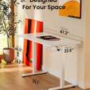 ErGear Height Adjustable Electric Standing Desk, 48 x 24 Inches Sit Stand up Desk, Memory Computer Home Office Desk, White