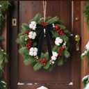 Senjie 16Pcs Velvet Ribbon Bows for Christmas Tree, Vintage Rustic Small Craft Bows Ornaments for Garland Wreath Gift Wrapping Candy Bags Party DIY Decorations (Deep Green, 5" x 10", Width of 1")