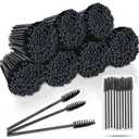 600-Pcs Mascara Wands Disposable Eyelash Brush with Container Spoolies for Eyebrows Extensions(Black)