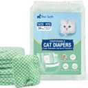 Pet Soft Disposable Cat Diapers - Female Dog Diapers for Cats & Dogs in Heat Period or Urine Incontinence, Doggie Diapers Ultra Absorbent Leak-Proof Puppy Diapers Count of 24 (Green, XXS) 