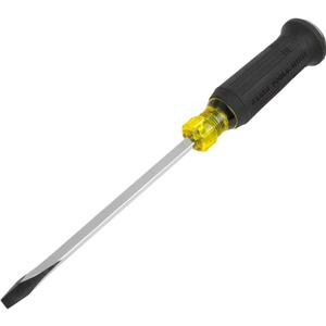 Klein Tools 6007DD 5/16-Inch Keystone Demolition Screwdriver, 7-Inch Blade, Steel Tip-to-Cap Construction Demo Screwdriver, Cushion-Grip Handle, Oversized Strike Cap, Square Shank with Wrench Assist