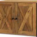 Dwanton Litter Box Enclosure, Cat Litter Box Furniture Hidden, Reversible Entrance Can Be on Left or Right Side, Wooden Cat Washroom Indoor, Warm Brown, 27.6 Inches