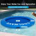 COOLWAVE Inflatable Water Hammock Floating Dock, Inflatable Raft for Family and Friends, Round Floating Ring for Parties, Water Float with Cup Holders for Pool and Lake
