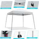 Canopy Tent, 10X10 FT Pop Up Canopy Outdoor Instant Tent Slant Legs with Carrying Bag, Portable Gazebo Shelter for Patio Deck Garden and Beach - 8X8 FT Canopy Cover (White)