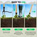 BellaJoyz Weed Puller, Stand Up Weed Puller Tool with Long Handle & 4-Claw Steel Head, 3-Sectioal Pole Design, Garden Hand Weeding Tool - Easily Remove Weeds Without Bending, Pulling,or Kneeling