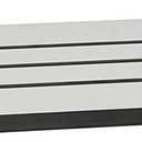 Seachrome 18 inch Silhouette Slimline Folding Wall Mount Shower Bench Seat, Light Gray Seat with Silver Frame