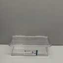 iDesign Plastic Stackable Hinged-Lid Storage Box for Kitchen, Bathroom, or Office - Clear