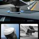 2 x 360 Rotatable Vacuum Magnetic Phone Holder for Car, One-Hand Operation Suction Phone Mount, Strong Magnetic Car Phone Stand for iPhone, All Smartphones (Gym/Airplane/Gym/Desktop/Any Surface) (Black)