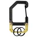 Hillman Group RSC 5040520 Apex Aluminum Black & Gold Clip & Hook Carabiner Key Chain