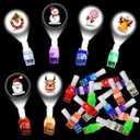 Pinkiwine 72 PCS Christmas LED Finger Projection Lights Christmas Toys for Kids Boys Girls Christmas Stocking Stuffers Party Favors Gifts