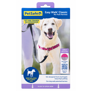 PetSafe Easy Walk No-Pull Walking Harness Raspberry / Silver Size Large