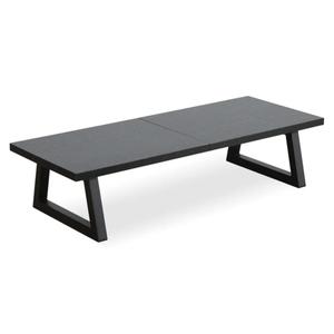 TEAMIX 24 inch Monitor Stand Riser, Black Wood & Steel Computer Monitor Stand with Storage, Laptop, PC, Printer Stand Riser for Desktop Office Desk Organizers