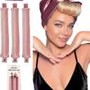 Classic Heatless Curls Overnight Rods - Upgraded Directional Grip Velvet Heatless Hair Curler to Sleep in No Heat Heatless Curling Flexi Rods Foam Hair Rollers for Blowout Look Medium & Long Hair