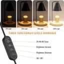 Metal Candle Warmer and Melter, Dimmable with 2 Bulbs, Home Decor and Gift for Christmas, Wedding