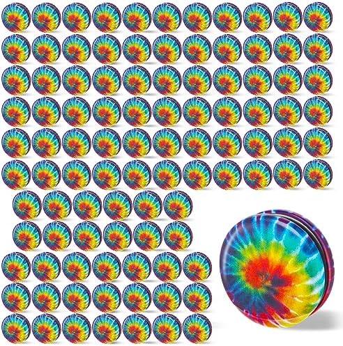 Lenwen 50 Pcs Rainbow Yoyos Beginners Metal Yo Yo with Colorful Designs Adults Birthday Party Favors, Holiday Stocking Fillers, Classroom Prizes (Rainbow)