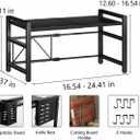 Microwave Oven Rack,Expandable Countertop Microwave Stand with.