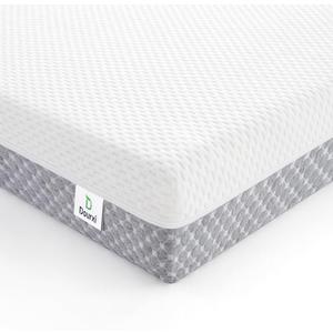 Dourxi Mini Crib Mattress, 38x24X4 Inch Dual Sided Comfort Gel Memory Foam, Breathable Premium Baby Mattress for Mini and Portable Cribs w/Removable Outer Cover - White&Grey