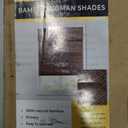UNISHADES Bamboo Roman Shades w/Valance, 28.5" W × 64" H, Highfield Teak