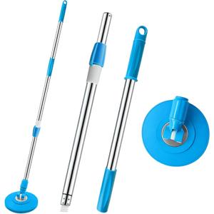 Spin Mop Replacement Handle 360 Degree Spin Mop Pole Handle Replacement Rotating Telescopic Stick for Mop Head, Ideal for Home and Household Cleaning (Blue)