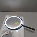 Lighted Makeup Mirror, 3000 mAh Rechargeable Double Sided Magnifying Vanity Mirror with 3 Colors, 1x/10x, 360 Rotation , Brightness Adjustable Magnification Cosmetic Light up Mirror, Women Gift (Black)