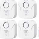 Geevon 4 Pack Water Leak Detectors for Home, 100dB Water Sensor Alarm Flood Leakage Detection Devices for Bathroom, Basements, Laundry Rooms, Kitchen, IP56 Waterproof (Battery Screwdriver Included)