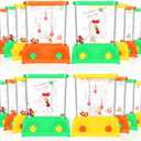 Zhanmai Pack of 16 Handheld Water Game Arcade Water Ring Game for Beach Toys Party Favor Fish Rings Fun Game for Basketball Fun Gifts for Men Retro Pastime, Without Water (Size Simple, Orange, Green, Yellow, Simple)