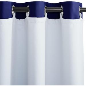 NICETOWN Blackout Curtain Liners for Sheer Curtains, Cold Heat Light Noise Blocking Liners with Rings: Easy to Open & Closed, Thermal Liners for 52" Wide x 108" Long Curtains, 2 PCs, 50" x 102"