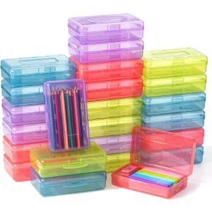 Mr. Pen- Plastic Pencil Case Box, 24 Pack, Colorful