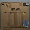 keny 29"-42.5" Baby Gate for Stairs, Auto Close Safety Dog Gate, Pressure Mounted Easy Walk Through Pet Gate for Doorways, Durable Stair Gate, 30" Tall, White