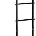 Universal Exterior RV Ladder, 7.6FT-8.4FT Aluminum Travel Trailer Ladder, 250lbs Capacity, Black